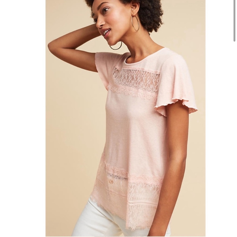 Anthropologie Deletta Linen Tee, size Medium